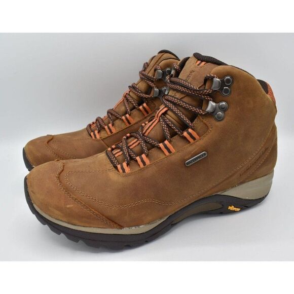 Merrell Women Size 10.5 Siren Traveller 3 Mid Waterproof Tan Nubuck Hiking Boots - Picture 1 of 11